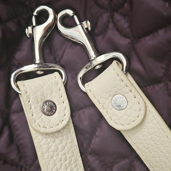 Dooney & Bourke Cream Leather Strap with Silver Hardware - Picture 2 of 5